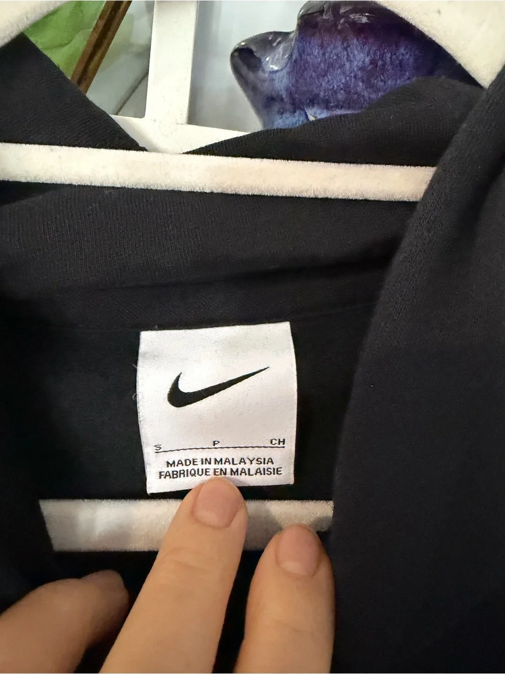Nike Women’s Small S Black Hoodie with Carolina Blue NC Logo and Camo Patch